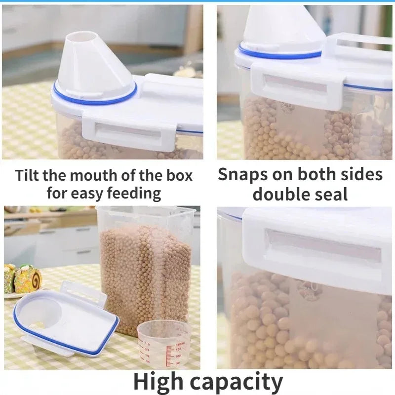 Freshness Lock Tank: 2kg Pet Food Storage with Measuring Cup – Stop Waste!