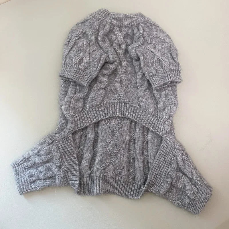 Autumn and Winter New Pet Four-foot Knitted Warm Sweater Dog Medium and Small Dog Corgi Clothes