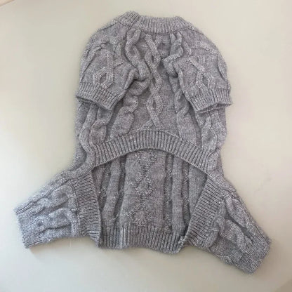 Autumn and Winter New Pet Four-foot Knitted Warm Sweater Dog Medium and Small Dog Corgi Clothes