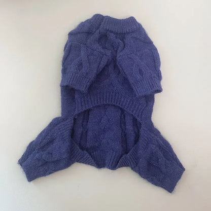 Autumn and Winter New Pet Four-foot Knitted Warm Sweater Dog Medium and Small Dog Corgi Clothes