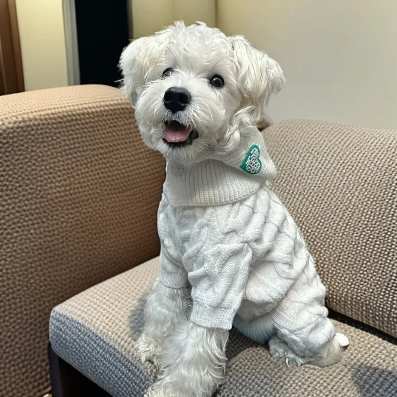 Autumn and Winter New Pet Four-foot Knitted Warm Sweater Dog Medium and Small Dog Corgi Clothes