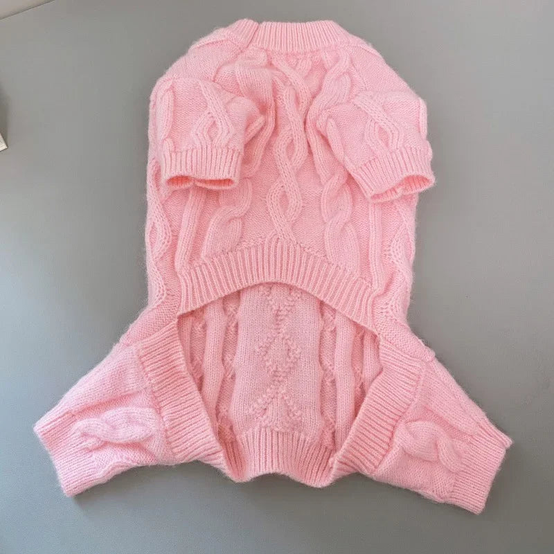 Autumn and Winter New Pet Four-foot Knitted Warm Sweater Dog Medium and Small Dog Corgi Clothes