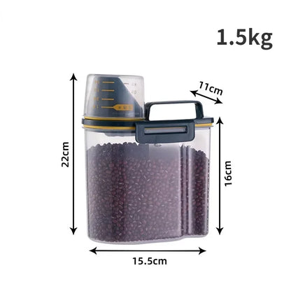Freshness Lock Tank: 2kg Pet Food Storage with Measuring Cup – Stop Waste!