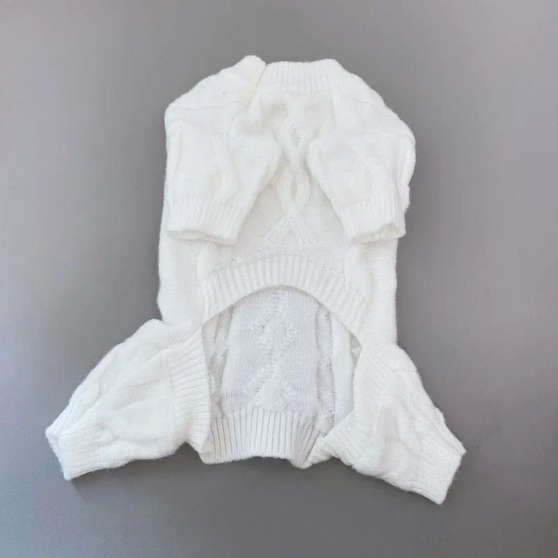 Autumn and Winter New Pet Four-foot Knitted Warm Sweater Dog Medium and Small Dog Corgi Clothes