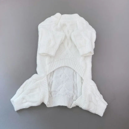 Autumn and Winter New Pet Four-foot Knitted Warm Sweater Dog Medium and Small Dog Corgi Clothes