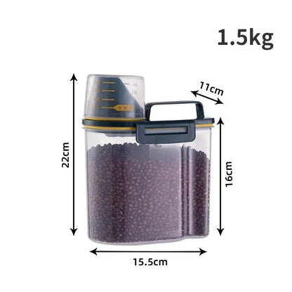 Freshness Lock Tank: 2kg Pet Food Storage with Measuring Cup – Stop Waste!